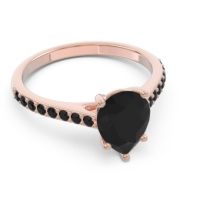 Solitaire Pear Sazaila Ring
