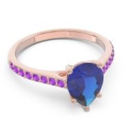 Solitaire Pear Sazaila Ring