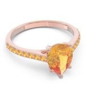 Solitaire Pear Sazaila Ring