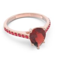 Solitaire Pear Sazaila Ring