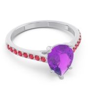 Solitaire Pear Sazaila Ring