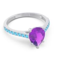Solitaire Pear Sazaila Ring