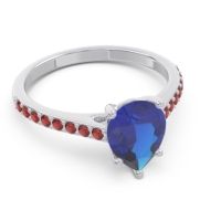 Solitaire Pear Sazaila Ring