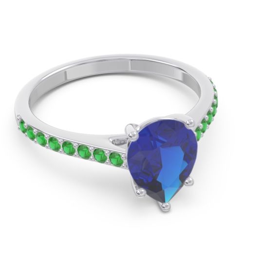 Solitaire Pear Sazaila Ring