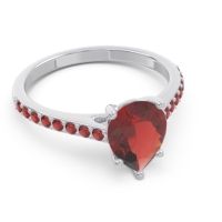 Solitaire Pear Sazaila Ring