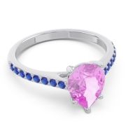 Solitaire Pear Sazaila Ring