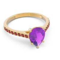 Solitaire Pear Sazaila Ring