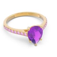 Solitaire Pear Sazaila Ring