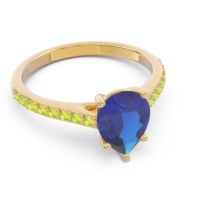 Solitaire Pear Sazaila Ring