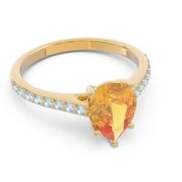Solitaire Pear Sazaila Ring