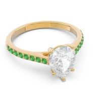 Solitaire Pear Sazaila Ring