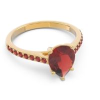 Solitaire Pear Sazaila Ring