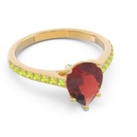 Solitaire Pear Sazaila Ring