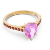 Solitaire Pear Sazaila Ring