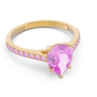 Solitaire Pear Sazaila Ring