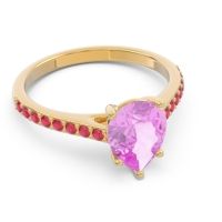 Solitaire Pear Sazaila Ring