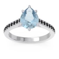 Cathedral Pave Pear Varanda Ring