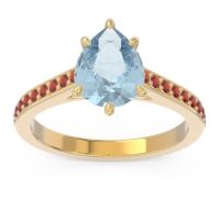 Cathedral Pave Pear Varanda Ring
