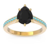 Cathedral Pave Pear Varanda Ring