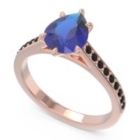 Cathedral Pave Pear Varanda Ring