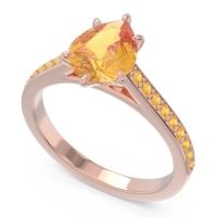 Cathedral Pave Pear Varanda Ring