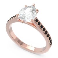 Cathedral Pave Pear Varanda Ring