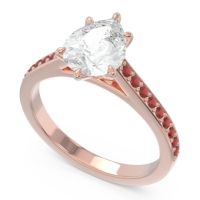Cathedral Pave Pear Varanda Ring