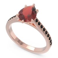 Cathedral Pave Pear Varanda Ring