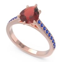 Cathedral Pave Pear Varanda Ring