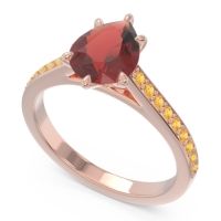 Cathedral Pave Pear Varanda Ring