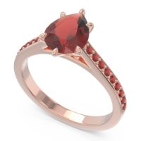 Cathedral Pave Pear Varanda Ring