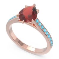 Cathedral Pave Pear Varanda Ring