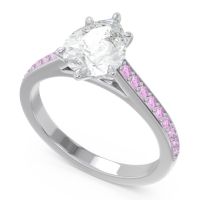 Cathedral Pave Pear Varanda Ring