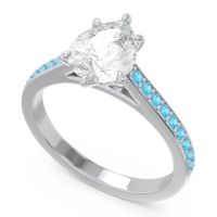 Cathedral Pave Pear Varanda Ring