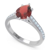Cathedral Pave Pear Varanda Ring