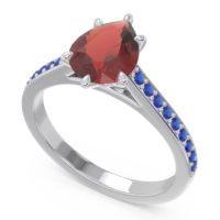 Cathedral Pave Pear Varanda Ring