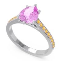 Cathedral Pave Pear Varanda Ring