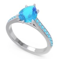 Cathedral Pave Pear Varanda Ring