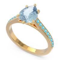 Cathedral Pave Pear Varanda Ring