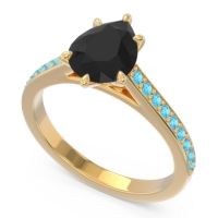 Cathedral Pave Pear Varanda Ring