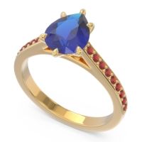 Cathedral Pave Pear Varanda Ring