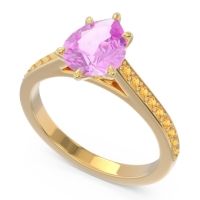 Cathedral Pave Pear Varanda Ring