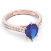 Cathedral Pave Pear Varanda Ring