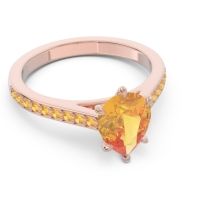 Cathedral Pave Pear Varanda Ring