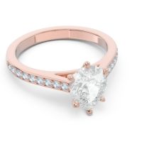 Cathedral Pave Pear Varanda Ring