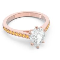 Cathedral Pave Pear Varanda Ring
