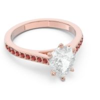 Cathedral Pave Pear Varanda Ring