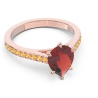 Cathedral Pave Pear Varanda Ring