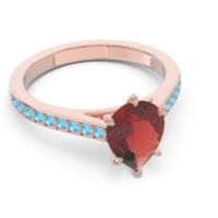 Cathedral Pave Pear Varanda Ring