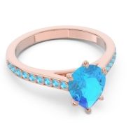 Cathedral Pave Pear Varanda Ring